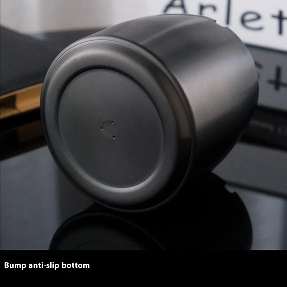 Stainless Steel Ashtray Thickened Cigarette Holder Anti Fly Ash Ashtray Small Size without Lid - 5
