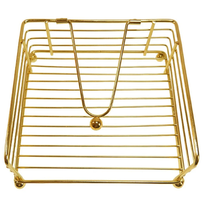 Hollow Out Square Napkin Holder Stand for Restaurant Cafe Hotel Tissue Dispenser Table Decor, Gold - 2