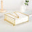 Hollow Out Square Napkin Holder Stand for Restaurant Cafe Hotel Tissue Dispenser Table Decor, Gold - 3