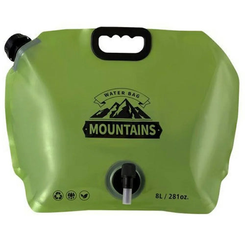 Portable Water Container 8L Large Capacity Collapsible Water Carrier for Camping Hiking (BPA Free, No FDA) - Army Green - 1