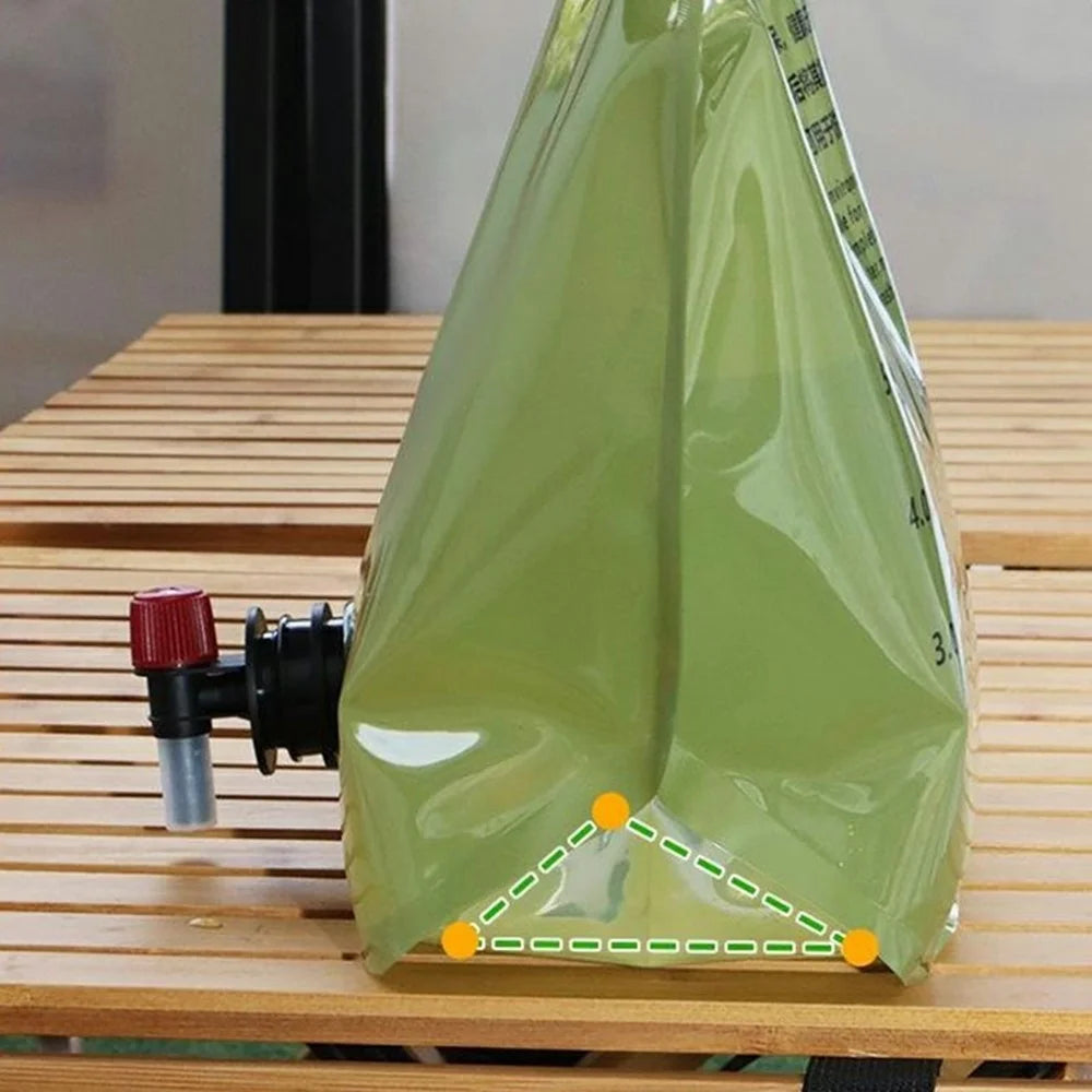 Portable Water Container 8L Large Capacity Collapsible Water Carrier for Camping Hiking (BPA Free, No FDA) - Army Green - 4