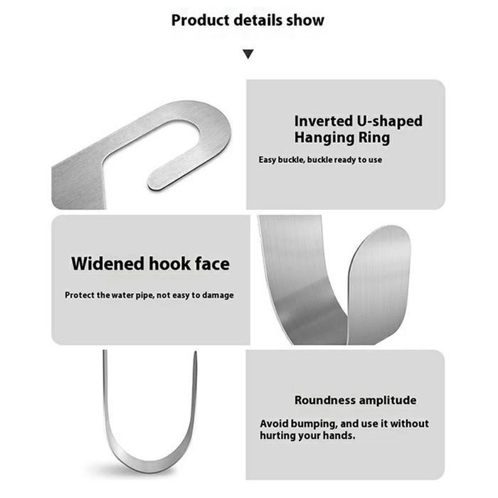 Garden Hose Holder 304 Stainless Steel Wall Mount Water Hose Hanger for Outdoor Yard Car Wash Faucet Storage Rack - 5