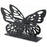 Hollow Butterfly Napkin Holder Restaurant Hotel Cafe Bar Table Decorative Iron Tissue Dispenser - Black - 1