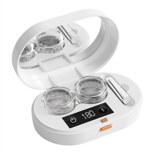 Portable Automatic Ultrasonic Contact Lens Washing Cleaner Deep Cleaning Sterilization Case - 1