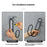 Hose Storage Rack Home Wall Mount Outdoor Garden Water Pipe Organizer Metal Hanger - Black - 5