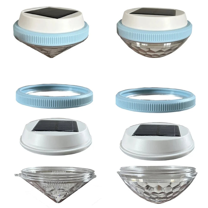 Solar Powered Floating Pool Light for Garden Pond Underwater Color Changing LED Lamp - Peach Shape - 3
