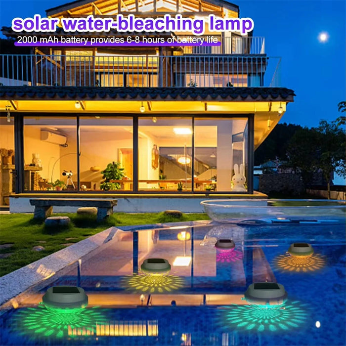 Solar Powered Floating Pool Light for Garden Pond Underwater Color Changing LED Lamp - Peach Shape - 5