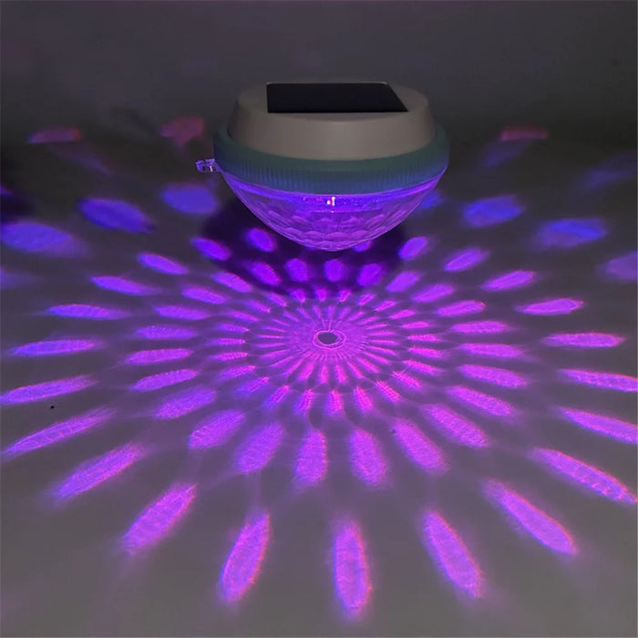 Solar Powered Floating Pool Light for Garden Pond Underwater Color Changing LED Lamp - Peach Shape - 7