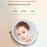 8 Inch Folding Makeup Mirror 5X Magnification Touch Control LED Light Double-Sided Vanity Mirror - Silver - 5
