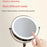 8 Inch Folding Makeup Mirror 5X Magnification Touch Control LED Light Double-Sided Vanity Mirror - Silver - 6