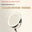 9 Inch Folding Makeup Mirror 5X Magnification Touch Control LED Light Double-Sided Vanity Mirror - Silver - 4