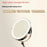 8 Inch Folding Makeup Mirror 7X Magnification Touch Control LED Light Double-Sided Vanity Mirror - Nickel Color - 4