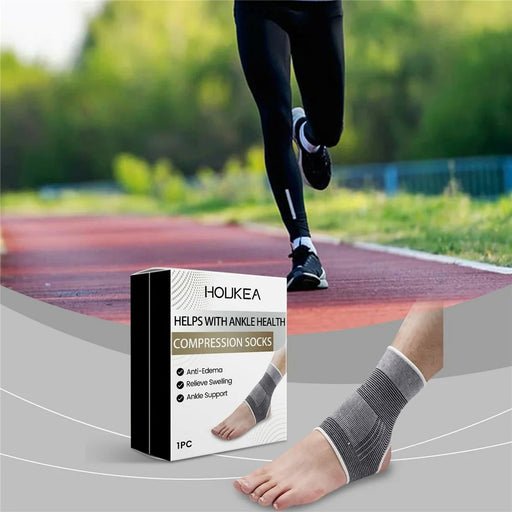 HOUKEA HK-B05-0048-01 1Pc Foot Care Socks Compression Support for Circulation Improvement / Ankle Protection - 2
