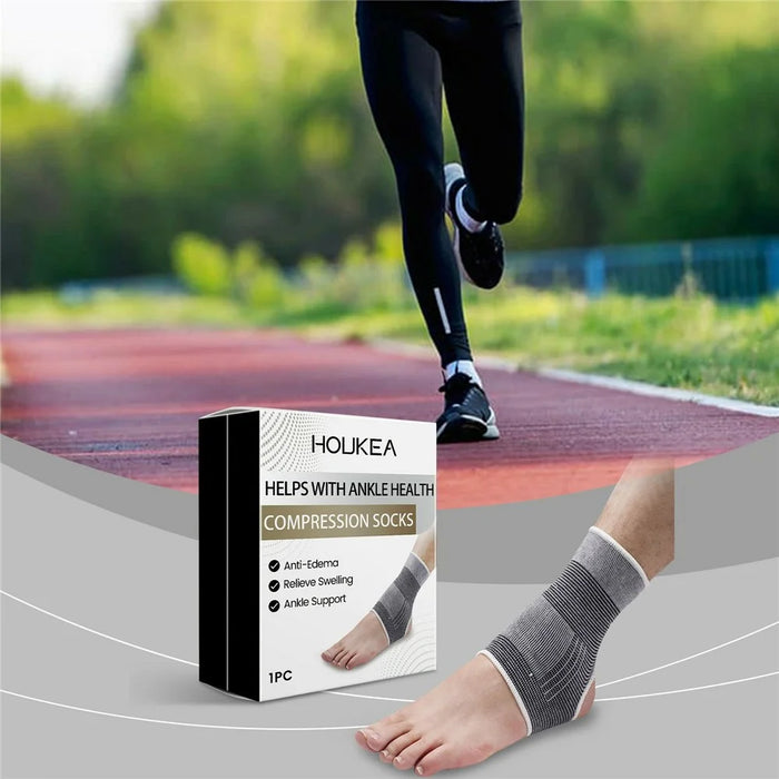 HOUKEA HK-B05-0048-01 1Pc Foot Care Socks Compression Support for Circulation Improvement / Ankle Protection - 2