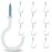 12Pcs PVC Coated Steel Core Screw Hooks Flower Baskets Rope Cup Holder Hanging Hooks - 1