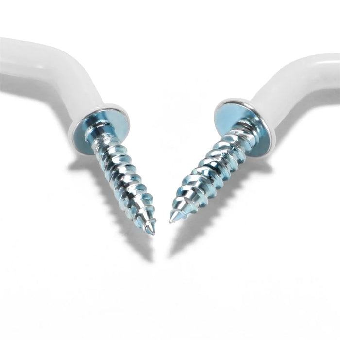 12Pcs PVC Coated Steel Core Screw Hooks Flower Baskets Rope Cup Holder Hanging Hooks - 2