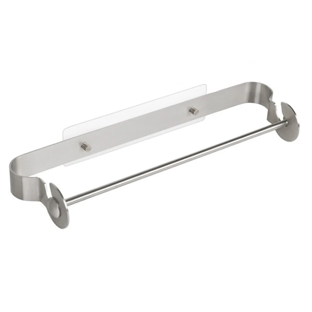 Stainless Steel Paper Towel Holder Kitchen Bathroom Roll Paper Dispenser No Drilling Tissue Hanging Rack - 1