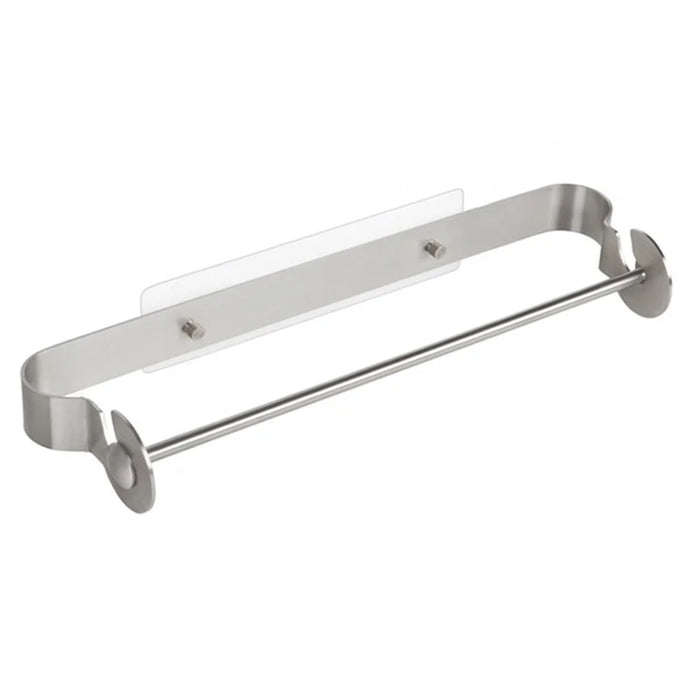 Stainless Steel Paper Towel Holder Kitchen Bathroom Roll Paper Dispenser No Drilling Tissue Hanging Rack - 1