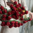 80cm Diameter 50 Flowers Round Blanket Soft Yarn Crochet 3D Floral Bouquet Blanket - Roman Red Rose + White Blanket - 1