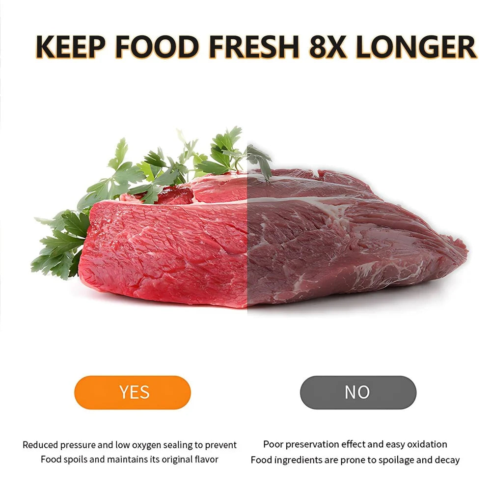 Home Kitchen Automatic Vacuum Sealer Dry Wet Food Packaging Machine with 30 Textured Bags - EU Plug - 7