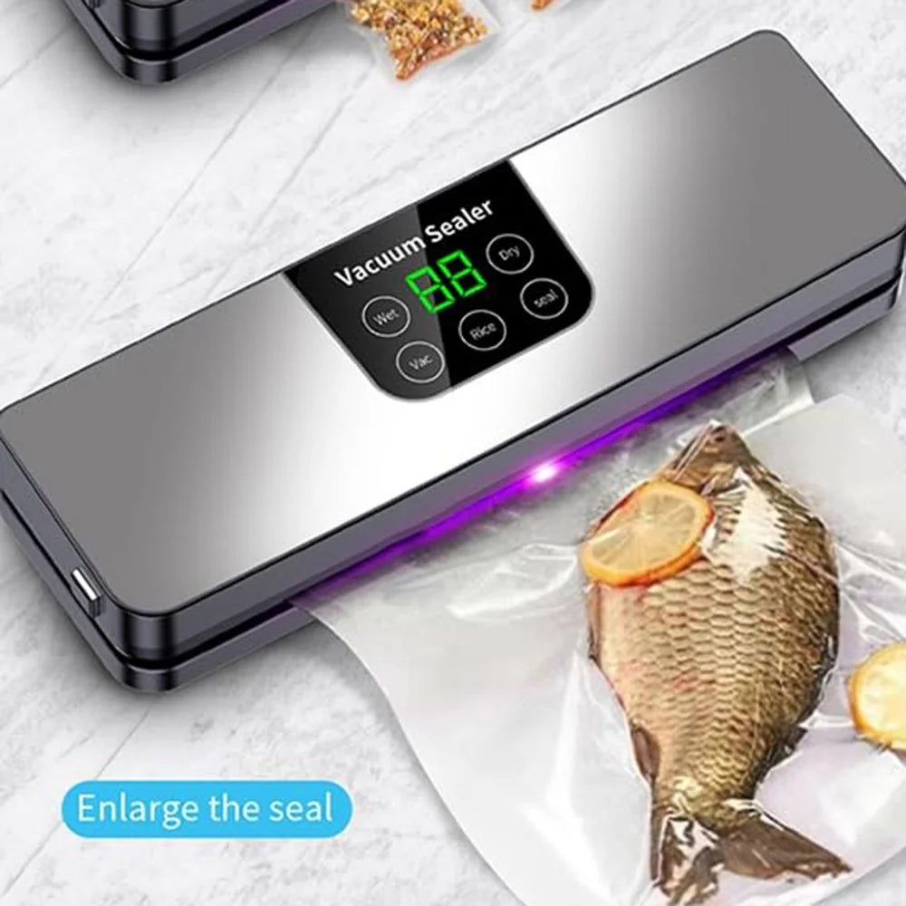 Home Automatic Vacuum Sealer Food Preservation Machine with 30 Vacuum Bags - EU Plug - 3