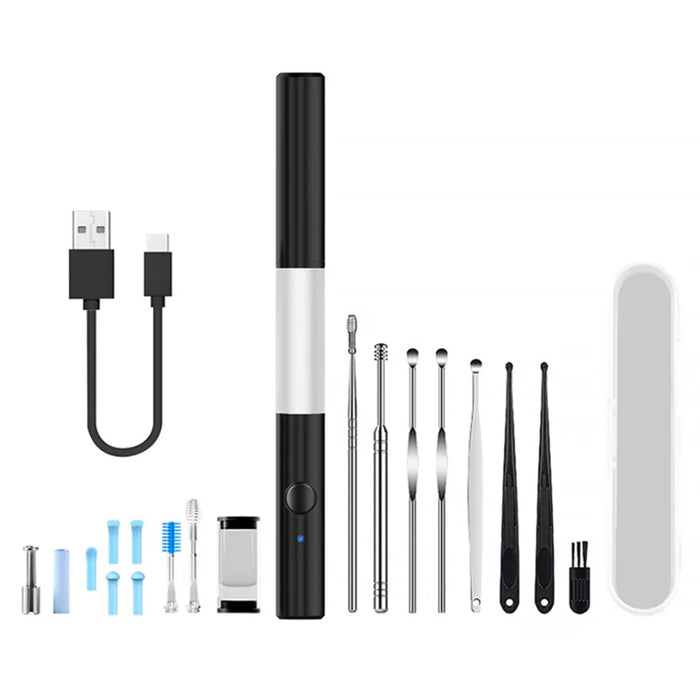 P80 High Definition 1920P Wireless Smart Ear Cleaning Endoscope Ear Wax Removal Tool Kit, Upgraded Version - Black - 1