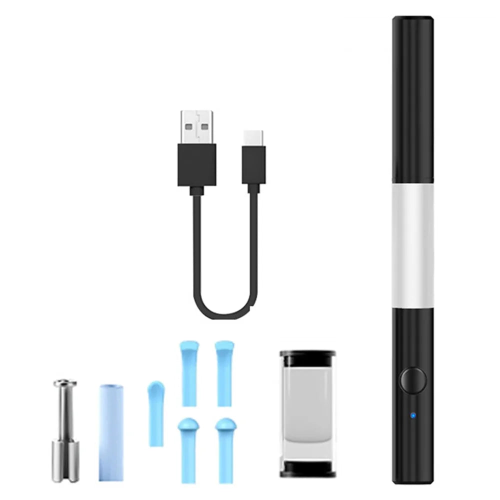 P80 High Definition 1920P Wireless Smart Ear Cleaning Endoscope Ear Wax Removal Tool Kit, Standard Version - Black - 1