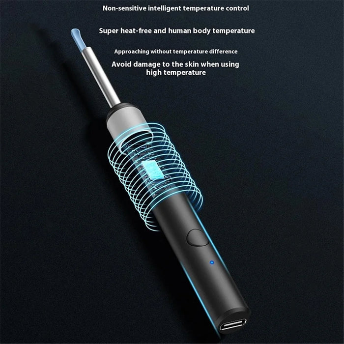 P80 High Definition 1920P Wireless Smart Ear Cleaning Endoscope Ear Wax Removal Tool Kit, Standard Version - Black - 4