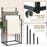 Standing Towel Rack Carbon Steel 4 Tier Hanging Rail Bathroom Balcony Storage Organizer - 7