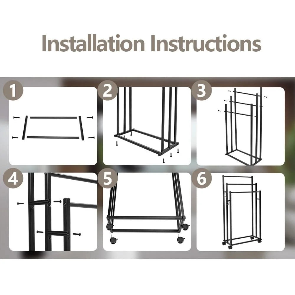 Carbon Steel Movable Towel Hanging Rack Storage Shelf Floor Standing Bathroom Towel Organizer - 6