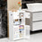 Bathroom Storage Cabinet Saving Space Multi-Tier Floor Standing Organizer with Doors - 5