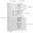 Bathroom Storage Cabinet Saving Space Multi-Tier Floor Standing Organizer with Doors - 7
