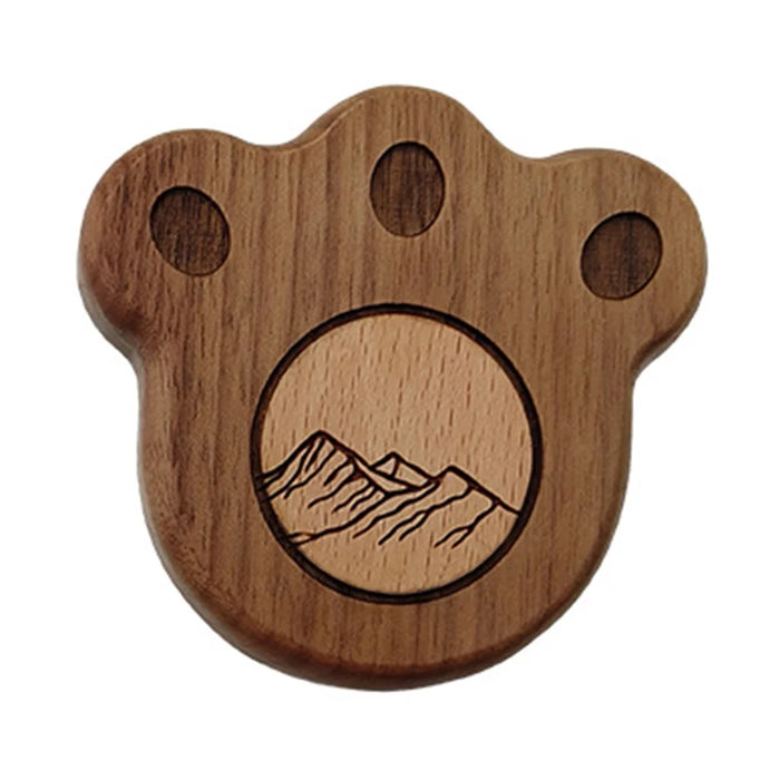 8.5x8cm Bear Claw Bottle Opener Walnut Wood Fridge Magnet Cup Mat Multifunction Kitchen Tool - 1