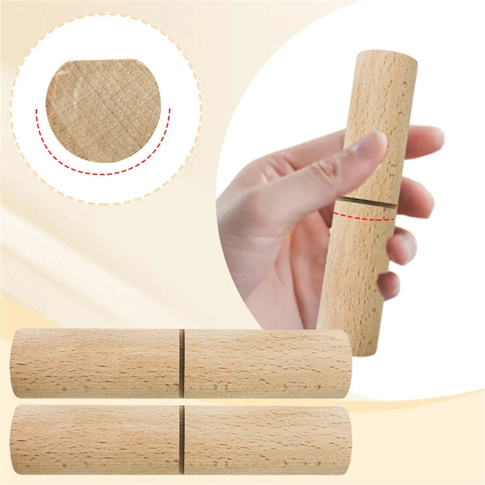 1 Pair Wooden Handle Knot Tightening Tool for Silicone Bead Bracelets Jewelry Making Craft - 2