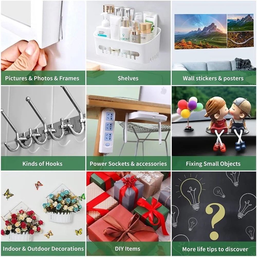 30mmx2mm Dual-Sided Nano Adhesive Tape Sticky Transparent Carpet Wall Tape Sticker, Length: 1m - 6
