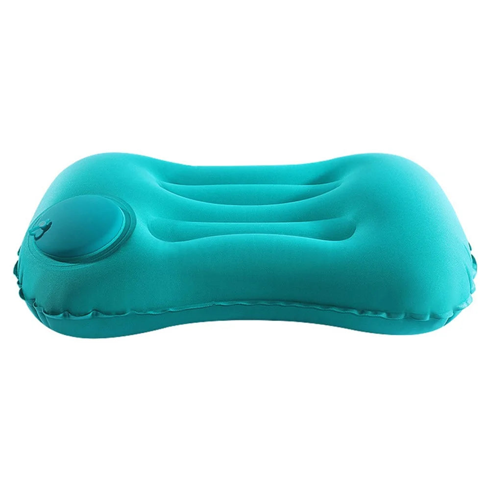 Inflatable Pillow Lumbar Support for Office / Travel / Home Milk Silk Portable Nap Cushion - Green - 1