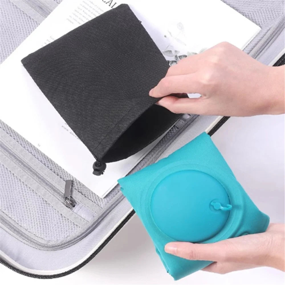 Inflatable Pillow Lumbar Support for Office / Travel / Home Milk Silk Portable Nap Cushion - Green - 7