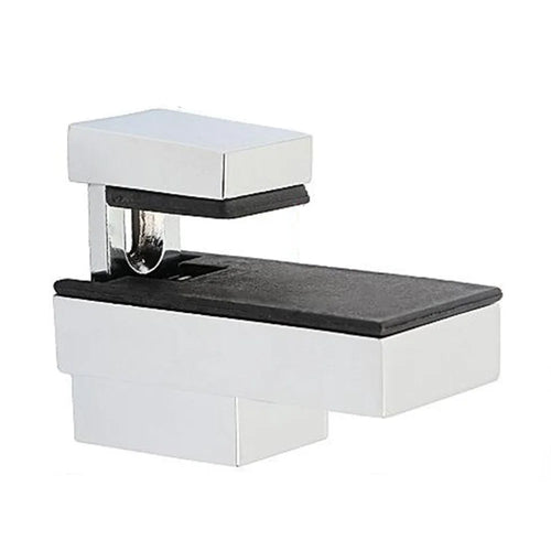 K826 Adjustable Glass Shelf Fixed Holder Zinc Alloy Support Clamp Arc-Mouth Clip (Clamping Thickness: 3 - 15mm) - Bright - 1