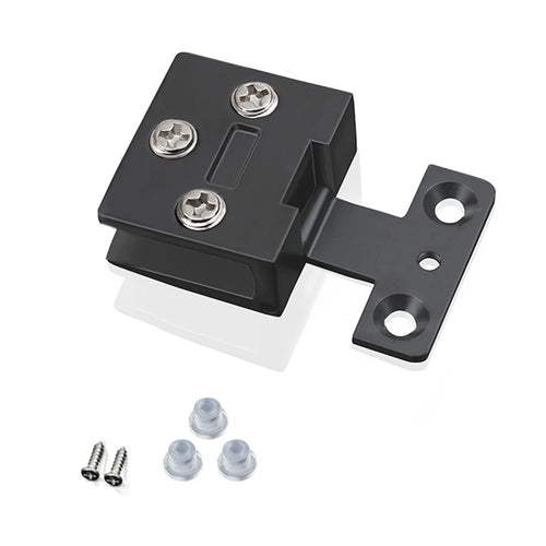 K843 Frameless Glass Door Hinge for Wine Cabinet / Pet Cabinet No Drilling Required 4-5mm Glass - Black - 1