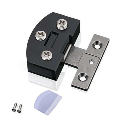 K845 Glass Cabinet Hinge for 5-6mm Thickness Wine Cabinet Pet Display Case Frameless Door Clamp Hinge - Black - 1