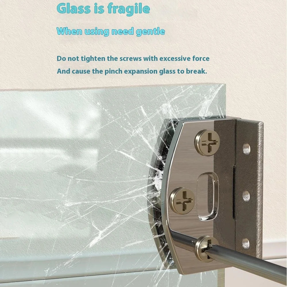 K845 Glass Door Hinge Punching Free Cabinet Hinge Clamp for Wine Cabinet / Pet Display Case 5-6mm Glass Thickness - 5