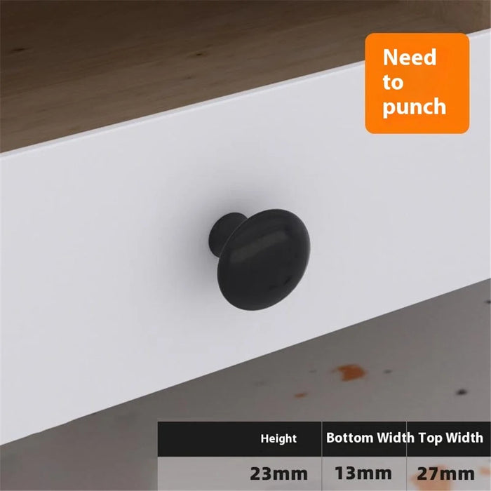 Single Hole Round Punching Handle Cabinet Drawer Pull Handle Knob Stainless Steel for Furniture / Closet / Cupboard - 2