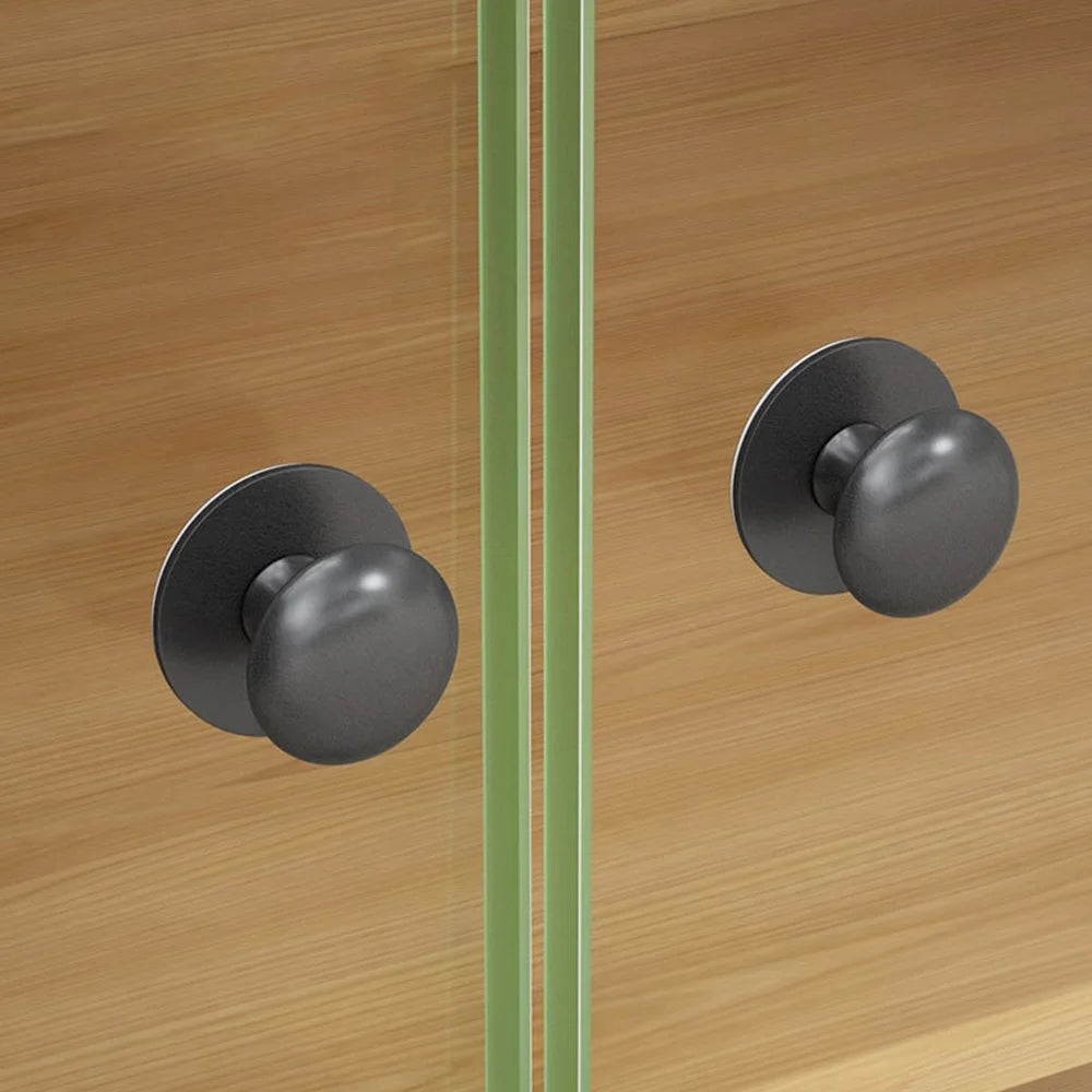 Stainless Steel No-Drill Furniture Cabinet Door Handle Adhesive Round Drawer Pull Knob - Tarnish - 7