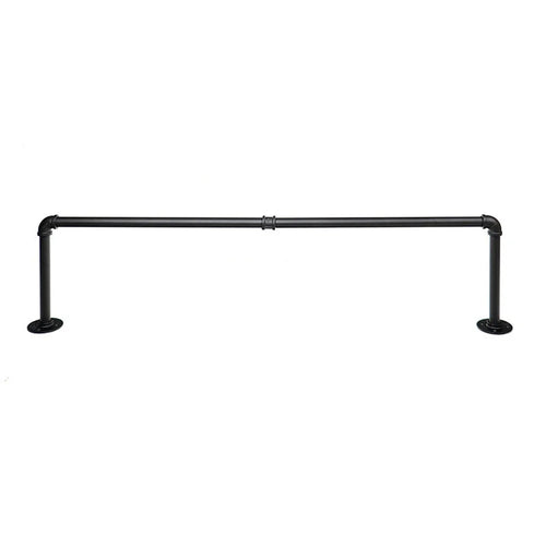 106x25cm Iron Pipe Clothes Rack Wall Mounted Heavy Duty Garment Hanging Bar Laundry Room Hanging Rod - 1
