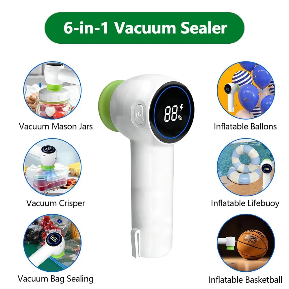 Multi-Function Handheld Vacuum Sealer Portable Food Saver Machine for Bags  /  Containers  /  Mason Jars - 2