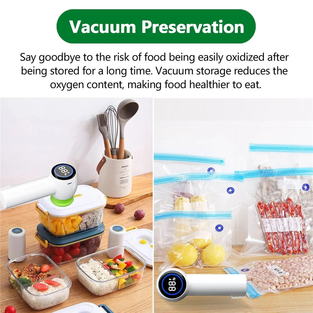 Multi-Function Handheld Vacuum Sealer Portable Food Saver Machine for Bags  /  Containers  /  Mason Jars - 5