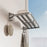 70cm Foldable Wall Mounted Drying Rack Balcony Aluminum Alloy Clothes Shoes Toys Hanger - Grey - 2
