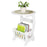 Modern Round Side Table Book Shelf Bedside Nightstand Living Room Bedroom Waterproof End Table, Size M - 2
