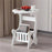 Modern Round Side Table Book Shelf Bedside Nightstand Living Room Bedroom Waterproof End Table, Size M - 3