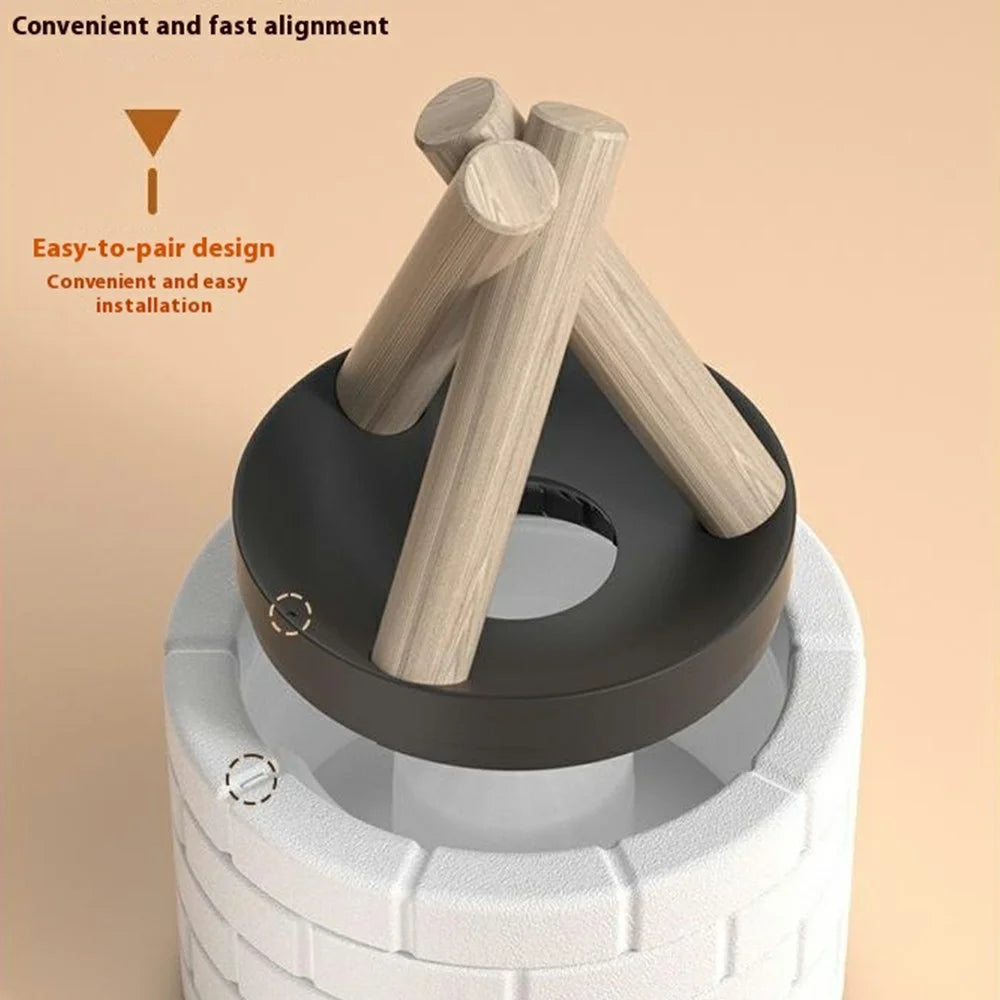 Flame Effect Humidifier Quiet Desktop Aromatherapy Diffuser for Home / Bedroom Use - 4